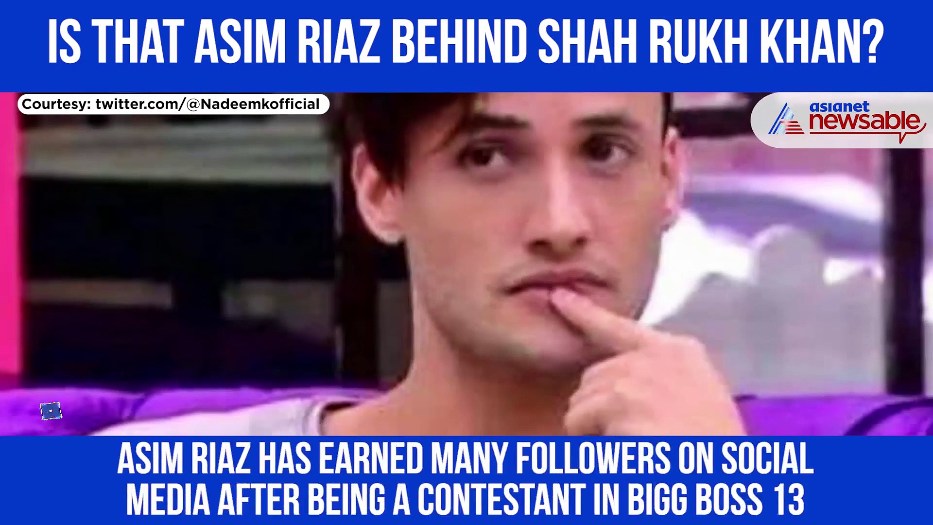 Is this Bigg Boss 13 star Asim Riaz, behind Shah Rukh Khan? Here's what he said