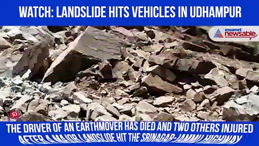 Landslide hits vehicles in J&K's Udhampur; One killed & two injured