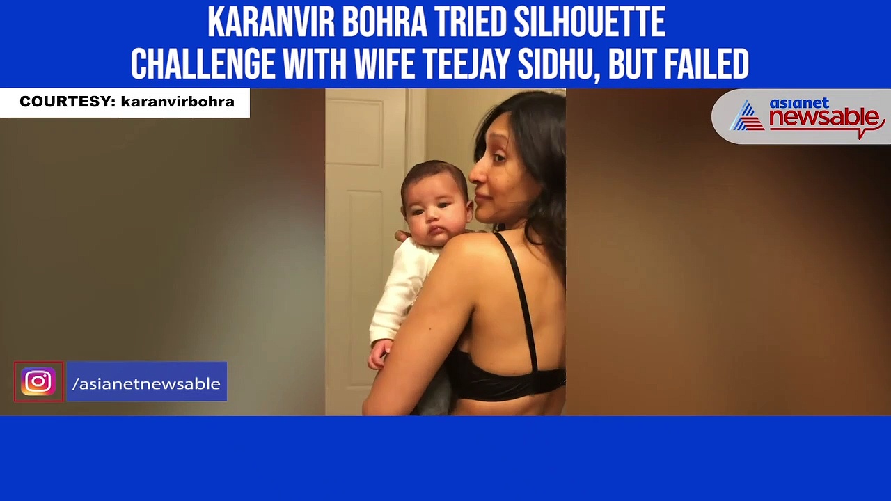 Karanvir Bohra tried silhouette challenge with wife Teejay Sidhu, but failed (Must Watch)