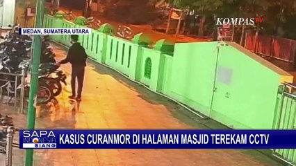 Terekam CCTV! Ini Wajah Pelaku Curanmor di Masjid Al Muslimin Medan!
