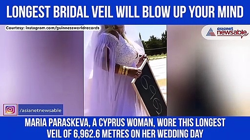 Bride's veil of 6,962.6 metres wins Guinness World Record title, Watch viral video