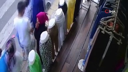 İstanbul'da 200 TL'lik kaşla göz arasında hırsızlık kamerada