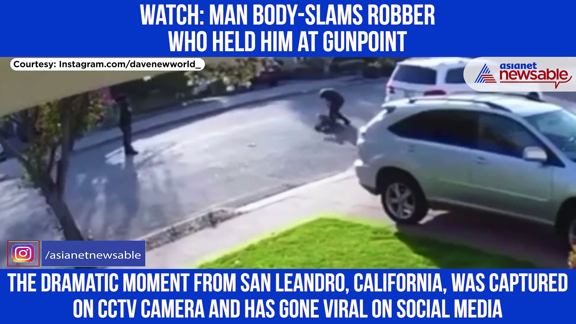 Attempted burglary goes wrong as man body-slams Robber Like A 'Hulk'