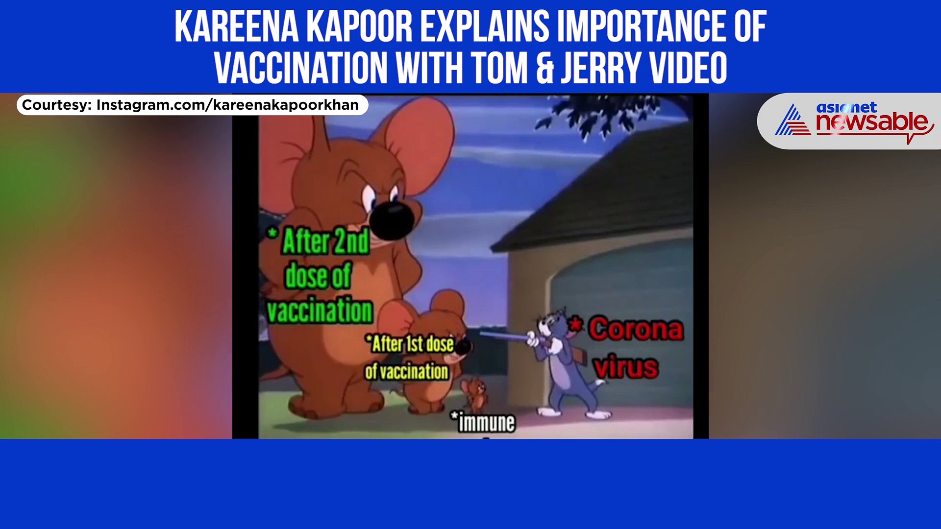 Kareena Kapoor shares a Tom & Jerry video to explain why COVID-19 vaccination is necessary (Watch)