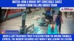 RPF Cop Saves Woman From Falling Under Train at Tirupati railway station