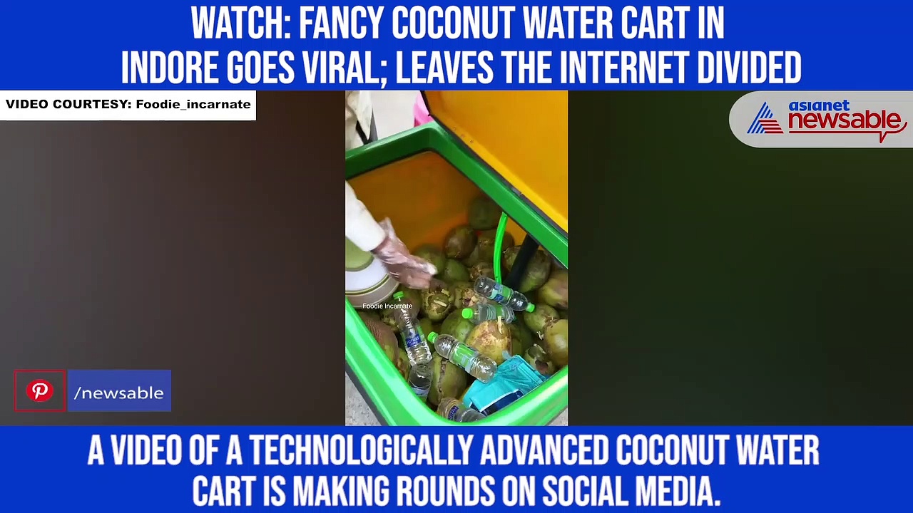 Watch: Fancy coconut water cart in Indore goes viral; leaves the internet divided