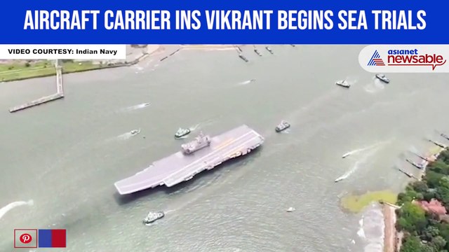 Aircraft Carrier INS Vikrant begins sea trials