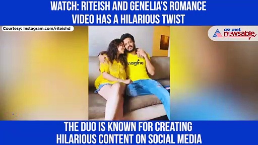Riteish Deshmukh, Genelia D’souza romantic moment turns hilarious (Watch)
