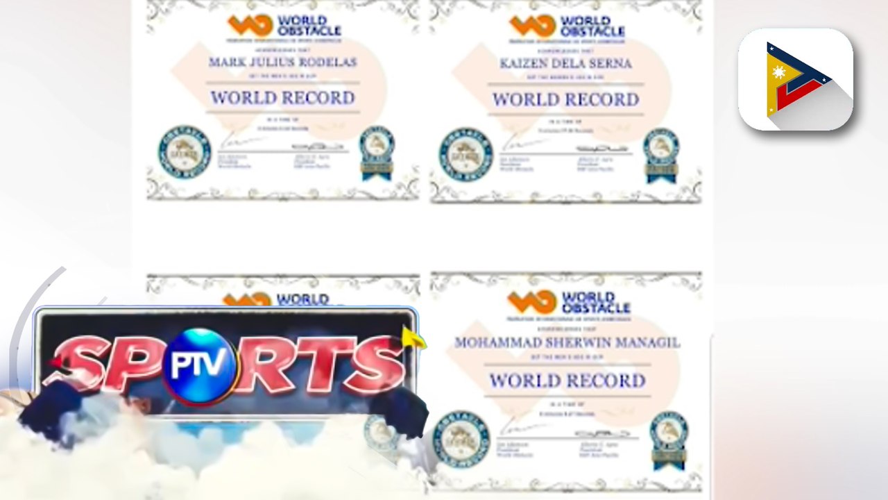 Apat na Pinoy athletes, hawak ngayon ang world record sa obstacle course racing track 400 at 800 meters