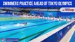 Swimmers practice ahead of Tokyo Olympics
