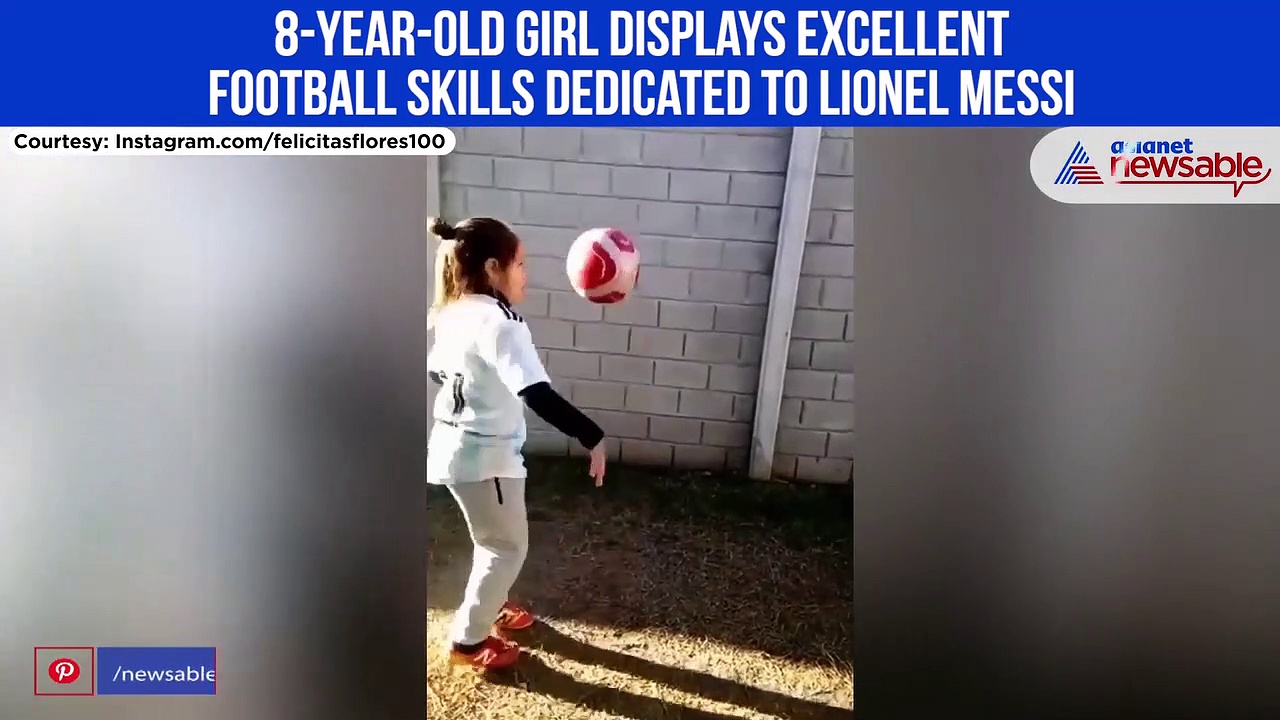 Watch 8-year-old Argentine girl display excellent football skills, Lionel Messi responds