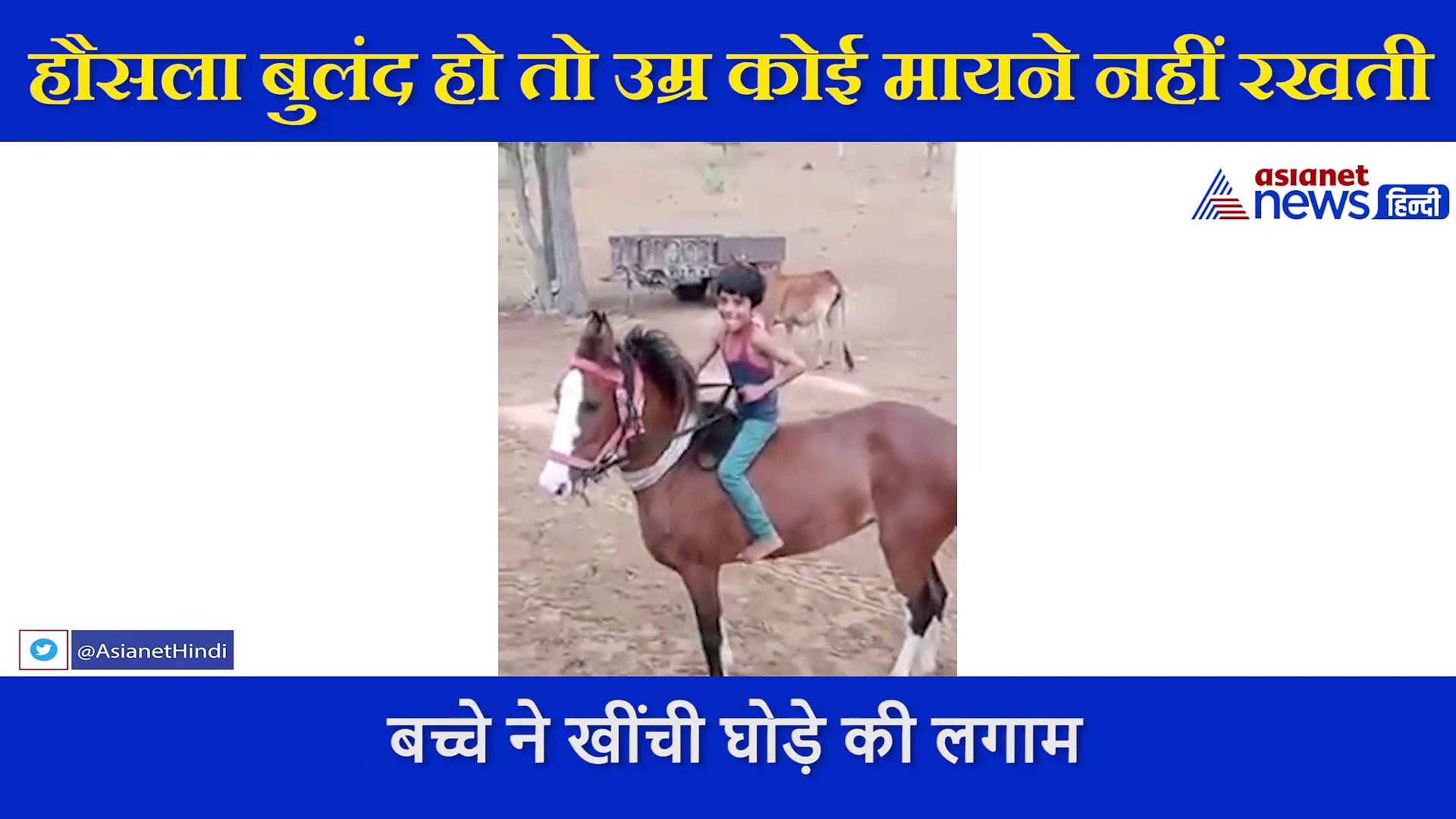 5 साल के बच्चे ने ऐसे खींची घोड़े की लगाम, 10 सेकंड में बुलेट की स्पीड से कर डाली सवारी