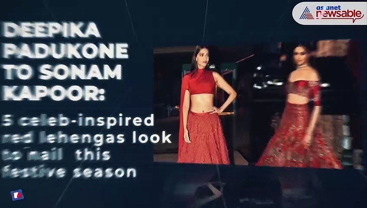 Red lehengas look