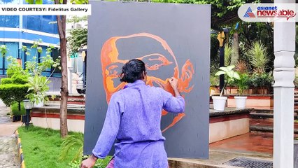 Download Video: Artist Kotegadde S Ravi pays tribute to Puneeth Rajkumar through this unique painting