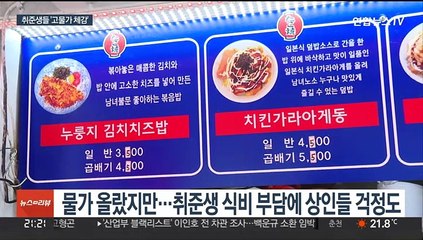 취업준비생들 물가 상승에 '끼니 걱정'까지