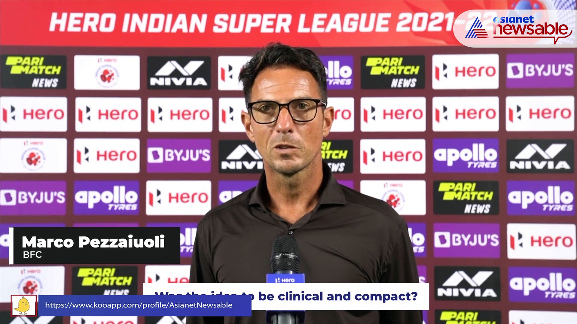 ISL 2021-22: Bengaluru FC was a bit unlucky, but we don't think about the fourth position - Marco Pezzaiuoli