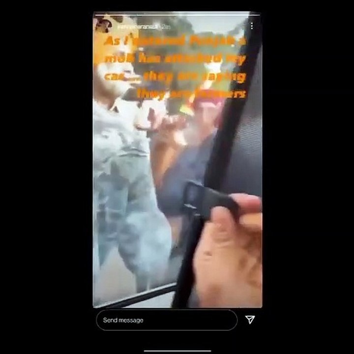 Kangana Ranaut's car attacked