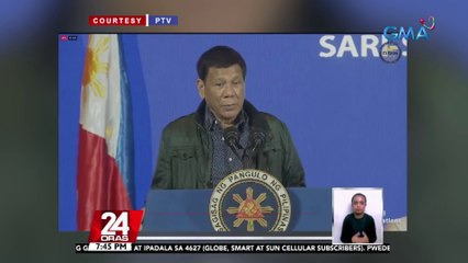 Pres. Duterte sa mga tagasuporta: I would like to express my gratitude sa inyo | 24 Oras