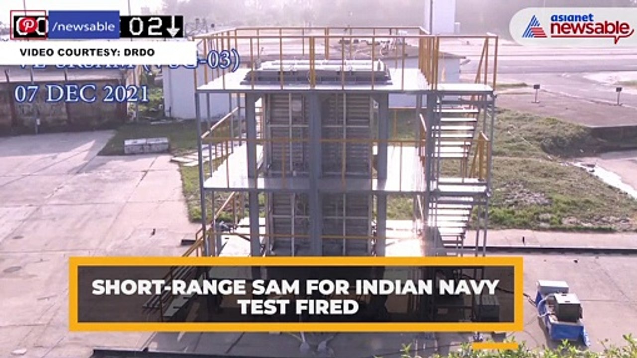 Short-range SAM for Indian Navy test fired