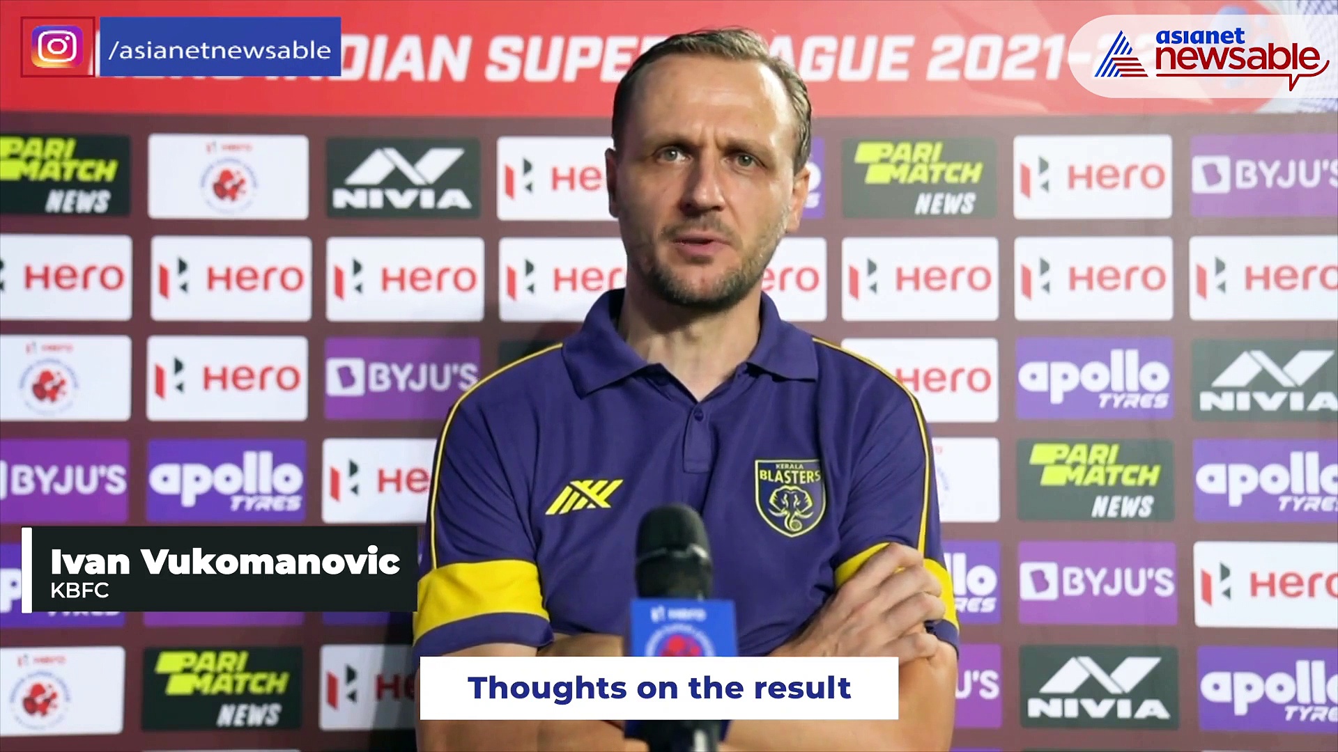 ISL 2021-22: We have to admit that every game will be hard for KBFC - Ivan Vukomanovic after SCEB draw
