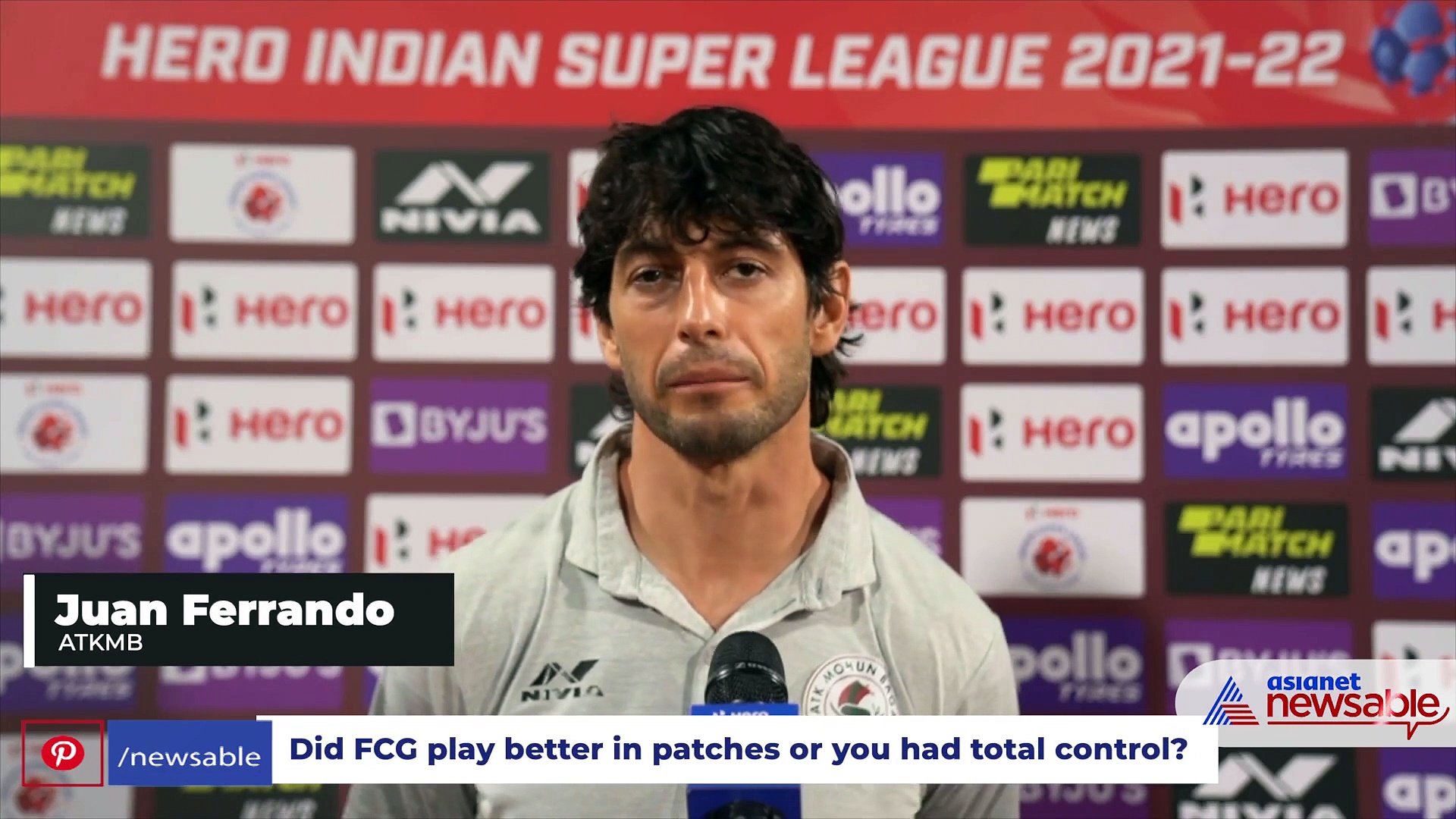 ISL 2021-22: Very happy with the character of ATKMB - Juan Ferrando on FCG win