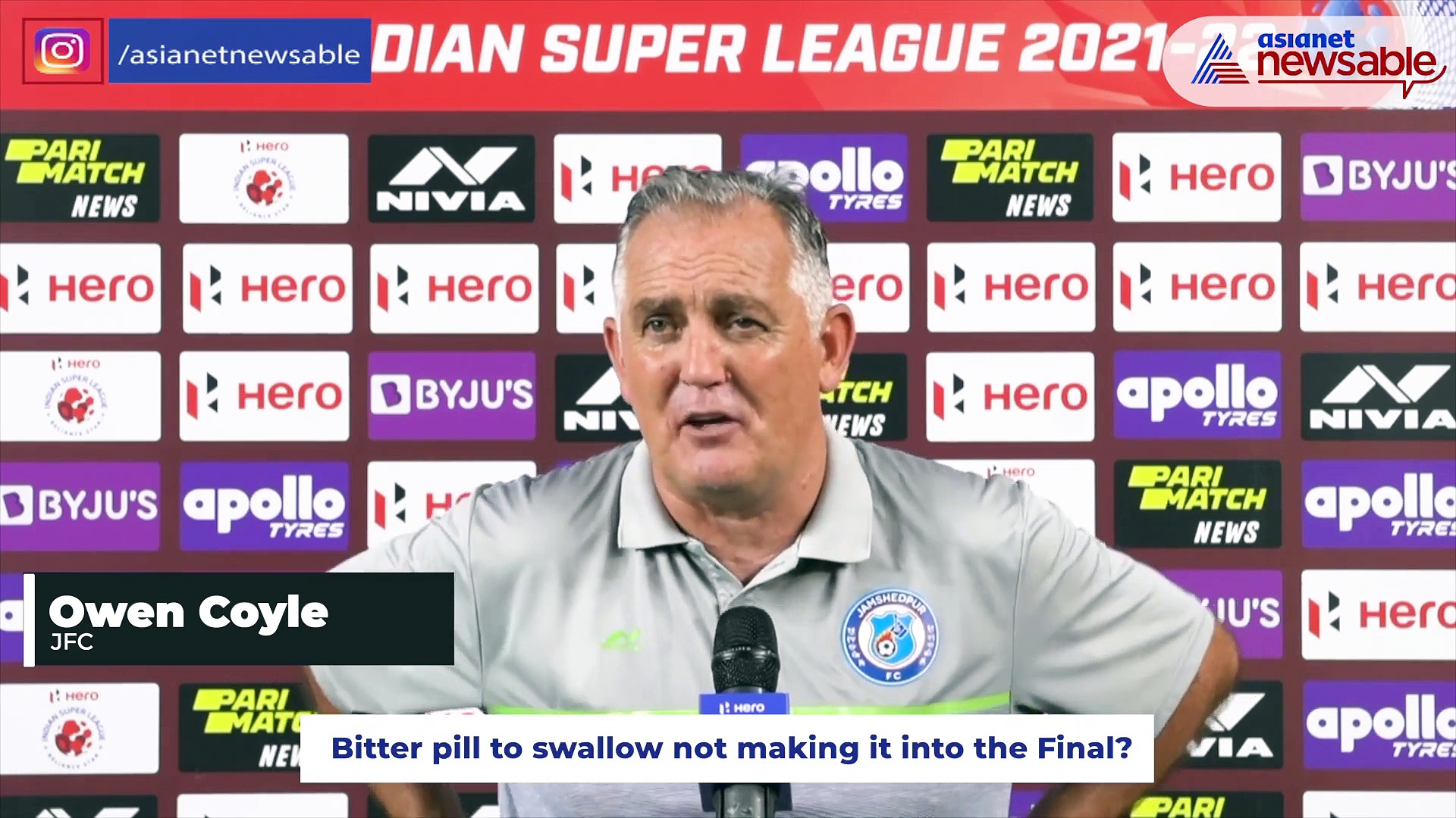 ISL 2021-22: Hurts Jamshedpur FC not going to the finals, says coach Owen Coyle