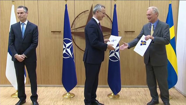 Finlândia e Suécia apresentam pedidos de adesão à Otan