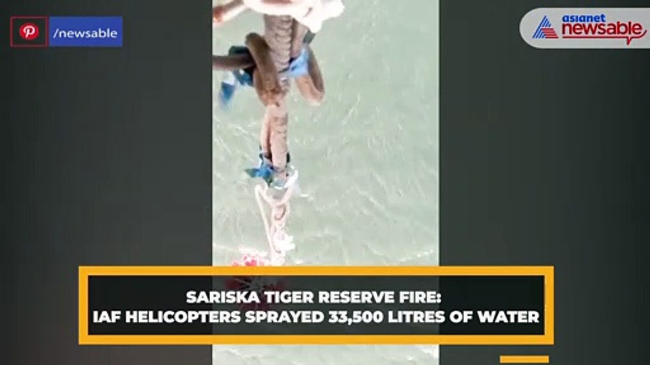 Sariska Tiger Reserve Fire: IAF helicopters sprayed 33,500 litres of water