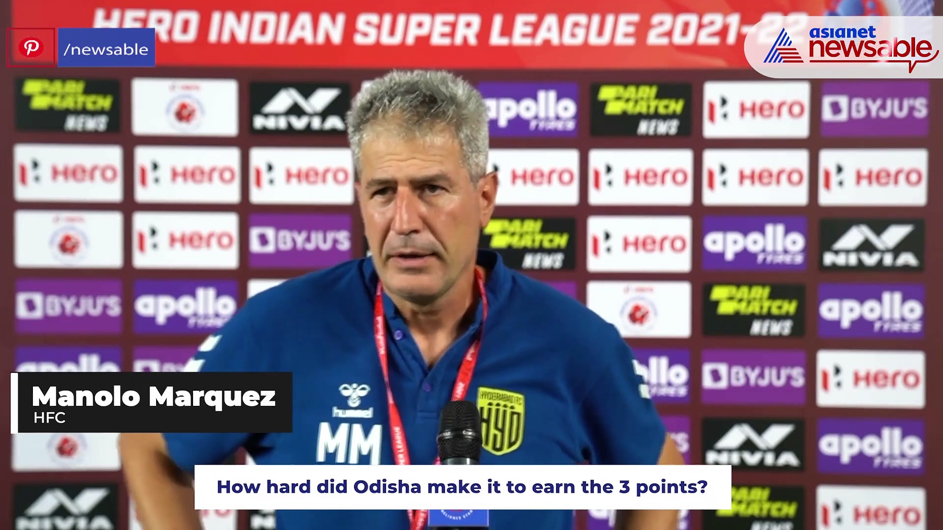 ISL 2021-22: Hyderabad FC is on top, and we are satisfied - Manuel Marquez on Odisha FC win