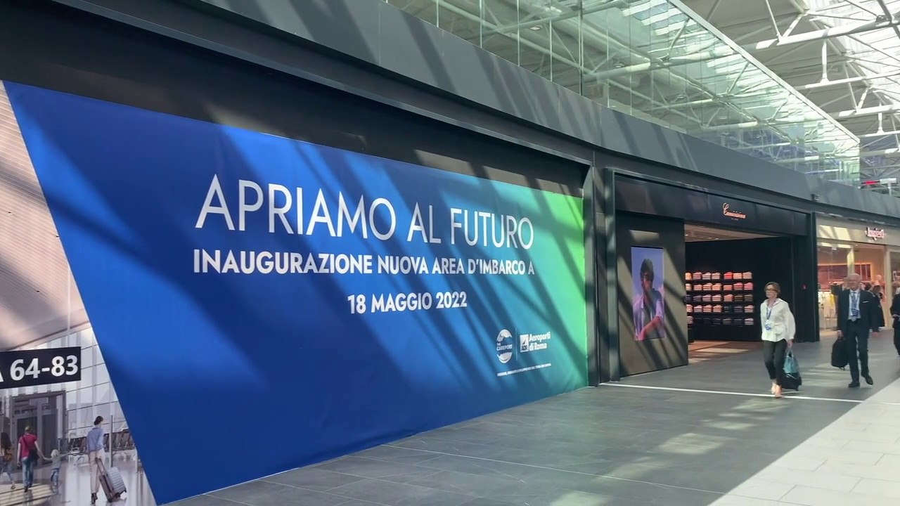 All'aeroporto di Fiumicino una nuova area d'imbarco da 37mila mq