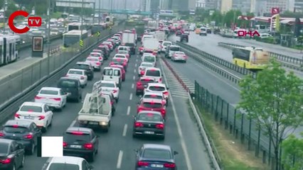 İstanbul'da trafik kilit: Yoğunluk yüzde 80