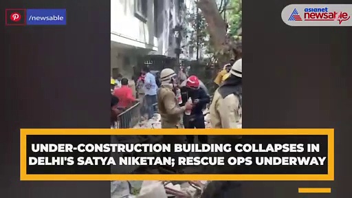Under-construction building collapses in Delhi's Satya Niketan, 4 rescued so far