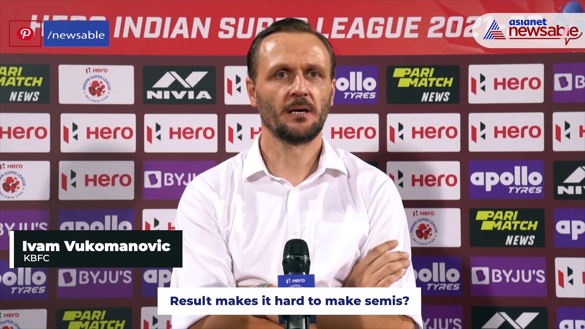 ISL 2021-22: KBFC played a good game and faced an excellent opponent - Vukomanovic on HFC defeat