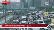 İstanbul'da beklenen yağış başladı: Trafik yoğunluğu yüzde 83 oldu
