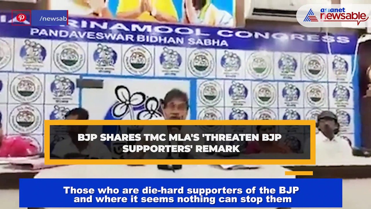 BJP shares TMC MLA's 'threaten BJP supporters' remark