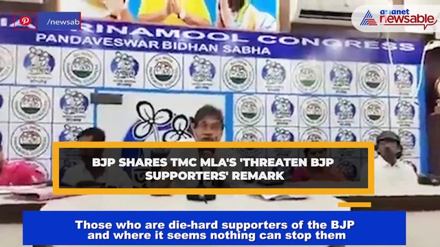 BJP shares TMC MLA's 'threaten BJP supporters' remark