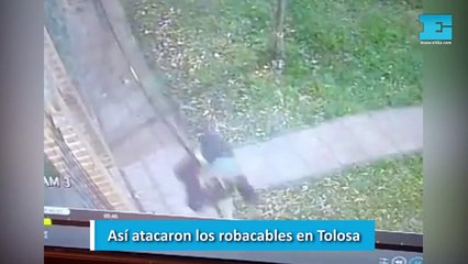 Así atacaron los robacables en Tolosa