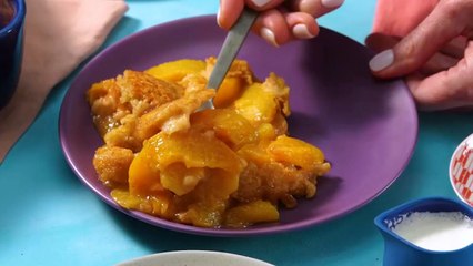 How to Make Vegan Peach Cobbler