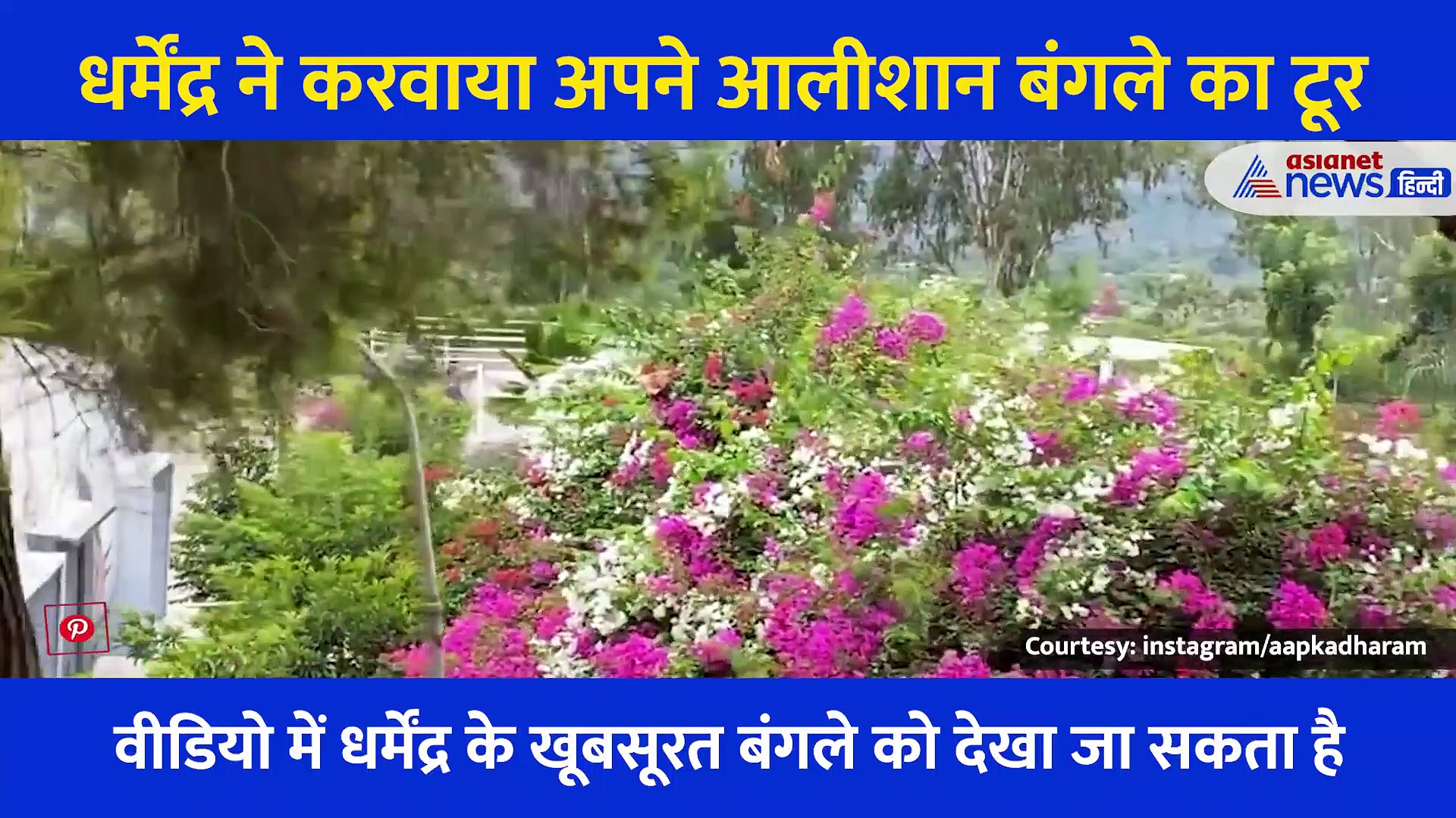 Video: खुद स्विमिंग पूल के पास बैठे धर्मेंद्र ने करवाया अपने बंगले का टूर, शानदार कैप्शन के मुरीद हुए लोग