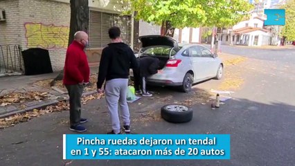 Pincha ruedas dejaron un tendal en 1 y 55, atacaron más de 20 autos
