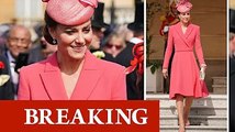 Regal Kate stuns in pink dress as she represents Queen at Buckingham Palace garden party