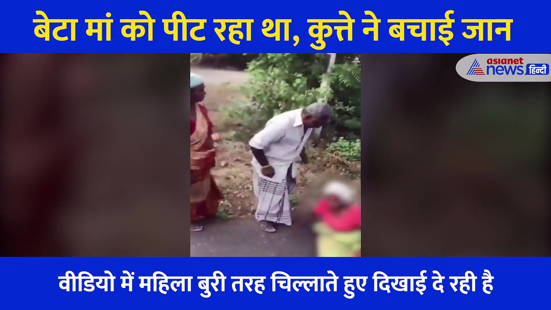 बुजुर्ग मां को लात घूंसों से पीट रहा था बेटा, बेजुबान ने झपट्टा मार बचा ली जान... देखें वीडियो