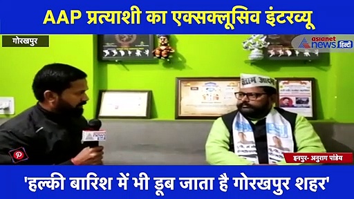 गोरखपुर के विकास पर क्या बोले AAP प्रत्याशी विजय श्रीवास्तव, देखिए Exclusive इंटरव्यू