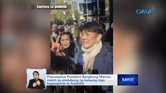 Bongbong Marcos, mainit na sinalubong ng kanyang mga tagasuporta sa Australia | Saksi