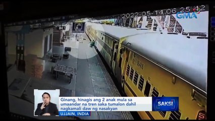 Ginang, hinagis ang 2 anak mula sa umaandar na tren saka tumalon dahil nagkamali daw ng nasakyan | Saksi