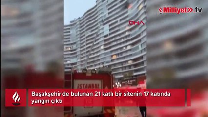 Başakşehir'de sitede çıkan yangında 10 kişi dumandan etkilendi