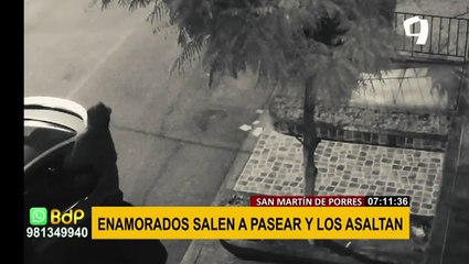 SMP: bajan de automóvil y acorralan a pareja de enamorados para robarles