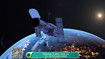 Telescópio Hubble revela um "rio" de formação estelar