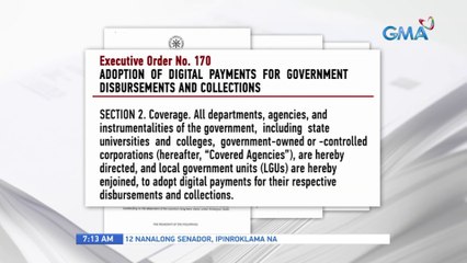 Digital payment system sa mga ahensya ng gobyerno, iniutos ni PDu30 | UB