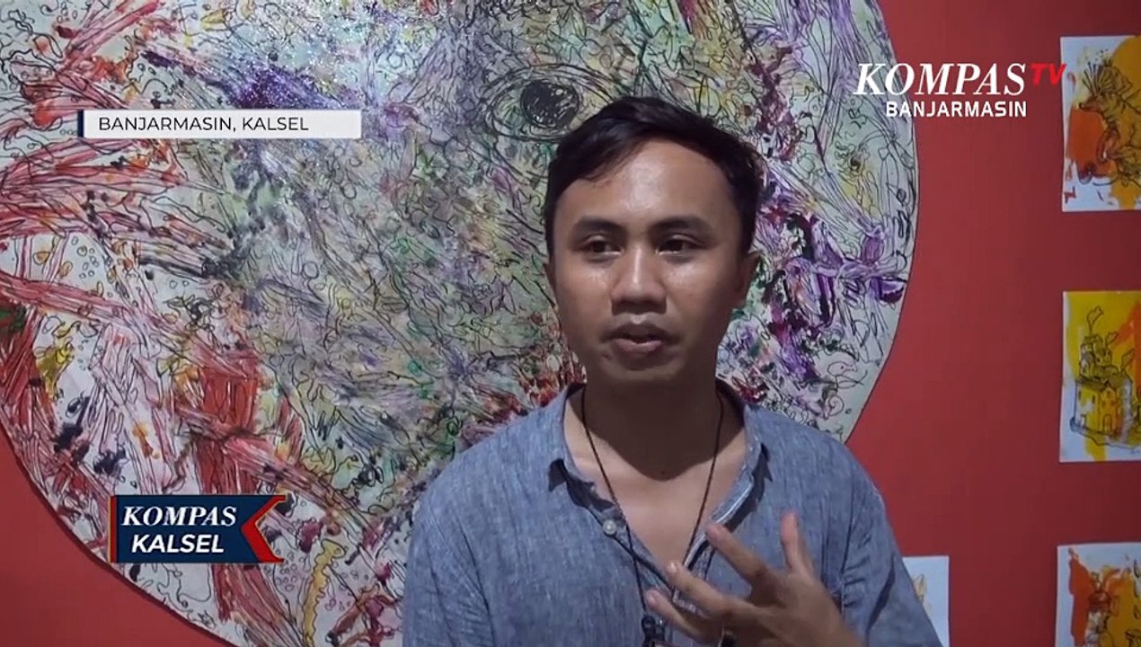 Pameran Seni Rupa Garis-Garis Seribu Sungai, Seniman Ceritakan Kegelisahan Lewat Gores Lukisan